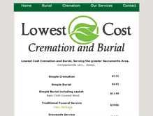 Tablet Screenshot of lowestcostcremation.com